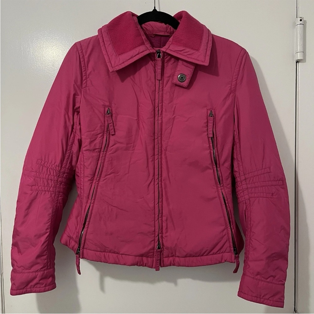 Hot Pink Pirelli Made in Italy Racing Bomber Jacket